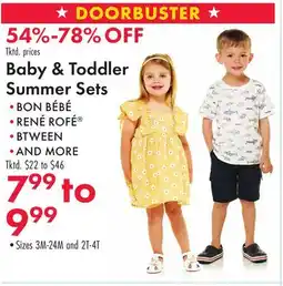 Boscov's Baby & Toddler Summer Sets offer