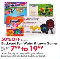 Boscov's Backyard Fun Water & Lawn Games offer