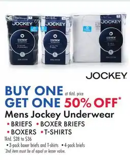 Boscov's Mens Jockey Underwear offer