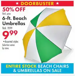 Boscov's 6-ft. Beach Umbrellas offer