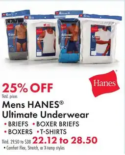 Boscov's Mens HANES Ultimate Underwear offer