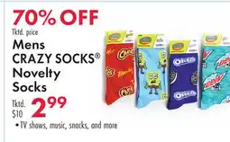 Boscov's Mens CRAZY SOCKS Novelty Socks offer