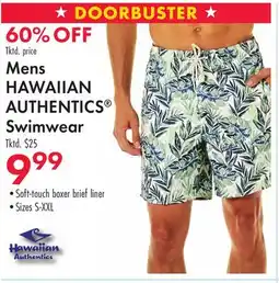 Boscov's Mens HAWAIIAN AUTHENTICS Swimwear offer