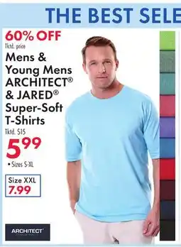 Boscov's Mens & Young Mens ARCHITECT & JARED Super-Soft T-Shirts offer
