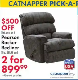 Boscov's Pearson Rocker Recliner offer