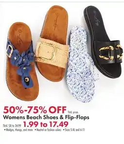 Boscov's Womens Beach Shoes & Flip-Flops offer