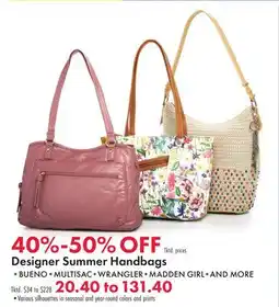 Boscov's Designer Summer Handbags offer