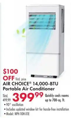 Boscov's AIR CHOICE 14, 000-BTU Portable Air Conditioner offer