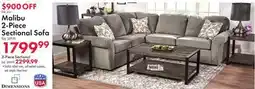 Boscov's Malibu 2-Piece Sectional Sofa offer