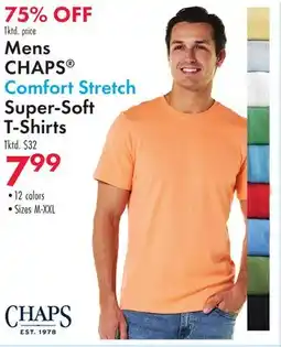 Boscov's Mens CHAPS Comfort Stretch Super-Soft T-Shirts offer