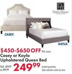 Boscov's Parker House Casey or Kayla Upholstered Queen Bed offer