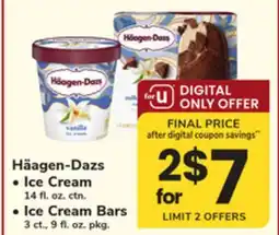 ACME Häagen-Dazs • Ice Cream 14 fl. oz. ctn. • Ice Cream Bars 3 ct., 9 fl. oz. pkg offer