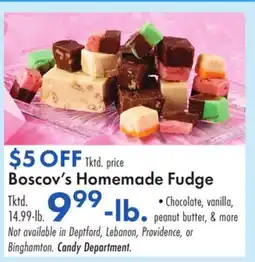 Boscov's Boscov's Homemade Fudge offer