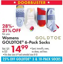 Boscov's Womens GOLDTOE 6-Pack Socks offer