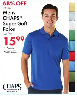 Boscov's Mens CHAPS Super-Soft Polos offer