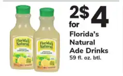 ACME Florida's Natural Ade Drinks offer
