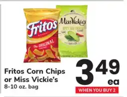 ACME Fritos Corn Chips or Miss Vickie's offer