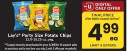 ACME Lay's Party Size Potato Chips offer