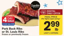 ACME Pork Back Ribs or St. Louis Ribs offer