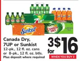 ACME Canada Dry, 7UP or Sunkist offer
