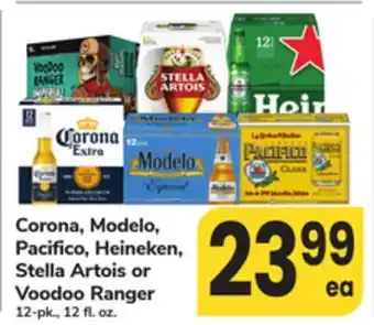 ACME Corona, Modelo, Pacifico, Heineken, Stella Artois or Voodoo Ranger offer