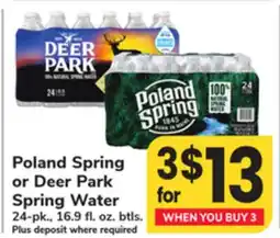 ACME Poland Spring or Deer Park Spring Water offer