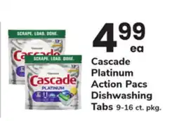 ACME Cascade Platinum Action Pacs Dishwashing Tabs offer