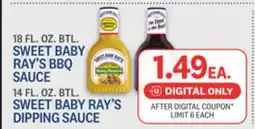 Kings Food Markets 18 FL. OZ. BTL. SWEET BABY RAY'S BBQ SAUCE 14 FL. OZ. BTL. SWEET BABY RAY'S DIPPING SAUCE offer