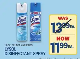 Kings Food Markets LYSOL DISINFECTANT SPRAY offer