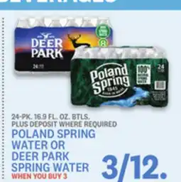 Kings Food Markets POLAND SPRING WATER OR DEER PARK SPRING WATER offer
