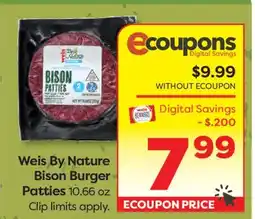 Weis Markets Weis By Nature Bison Burger Patties offer
