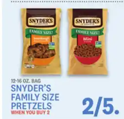 Kings Food Markets SNYDER'S FAMILY SIZE PRETZELS offer