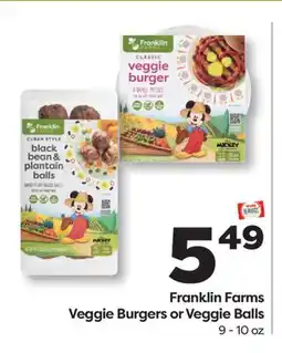 Weis Markets Franklin Farms Veggie Burgers or Veggie Balls offer