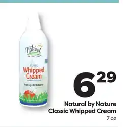 Weis Markets Natural by Nature Classic Whipped Cream offer