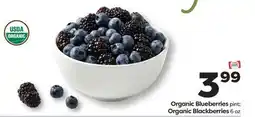 Weis Markets Organic Blueberries pint Organic Blackberries 6 oz offer