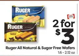Weis Markets Ruger All Natural & Sugar Free Wafers offer