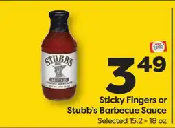 Weis Markets Sticky Fingers or Stubb's Barbecue Sauce offer