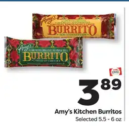 Weis Markets Amy's Kitchen Burritos offer