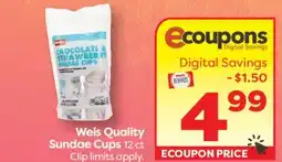 Weis Markets Weis Quality Sundae Cups offer
