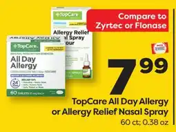 Weis Markets TopCare All Day Allergy or Allergy Relief Nasal Spray offer