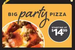 Weis Markets BIG party PIZZA offer