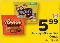 Weis Markets Hershey's Share Size Candy offer