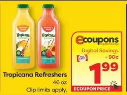 Weis Markets Tropicana Refresher offer