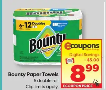 Weis Markets Bounty Paper Towels offer
