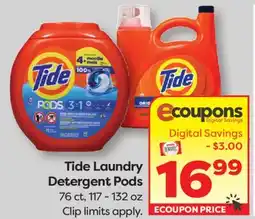 Weis Markets Tide Laundry Detergent Pods offer