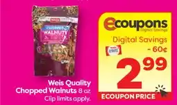 Weis Markets Weis Quality Chopped Walnuts offer