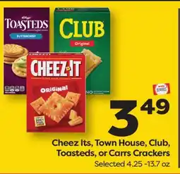 Weis Markets Cheez Its, Town House, Club, Toasteds, or Carrs Crackers offer