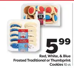 Weis Markets Red, White, & Blue Frosted Traditional or Thumbprint Cookies offer