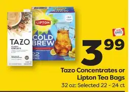 Weis Markets Tazo Concentrates or Lipton Tea Bags offer