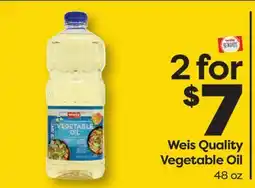Weis Markets Weis Quality Vegetable Oil offer